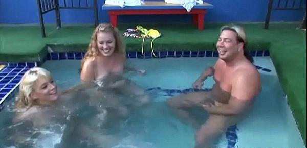  Two Hot Sluts Giving A Pool Handjob